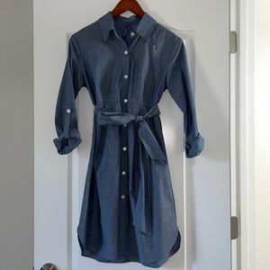 Seraphine Maternity Chambray Shirtdress Size 2